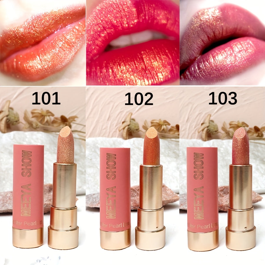 Shimmering Golden Brown Lip Color Adorned with Glitter And a Metallic End, Perfect for Party Cosplay