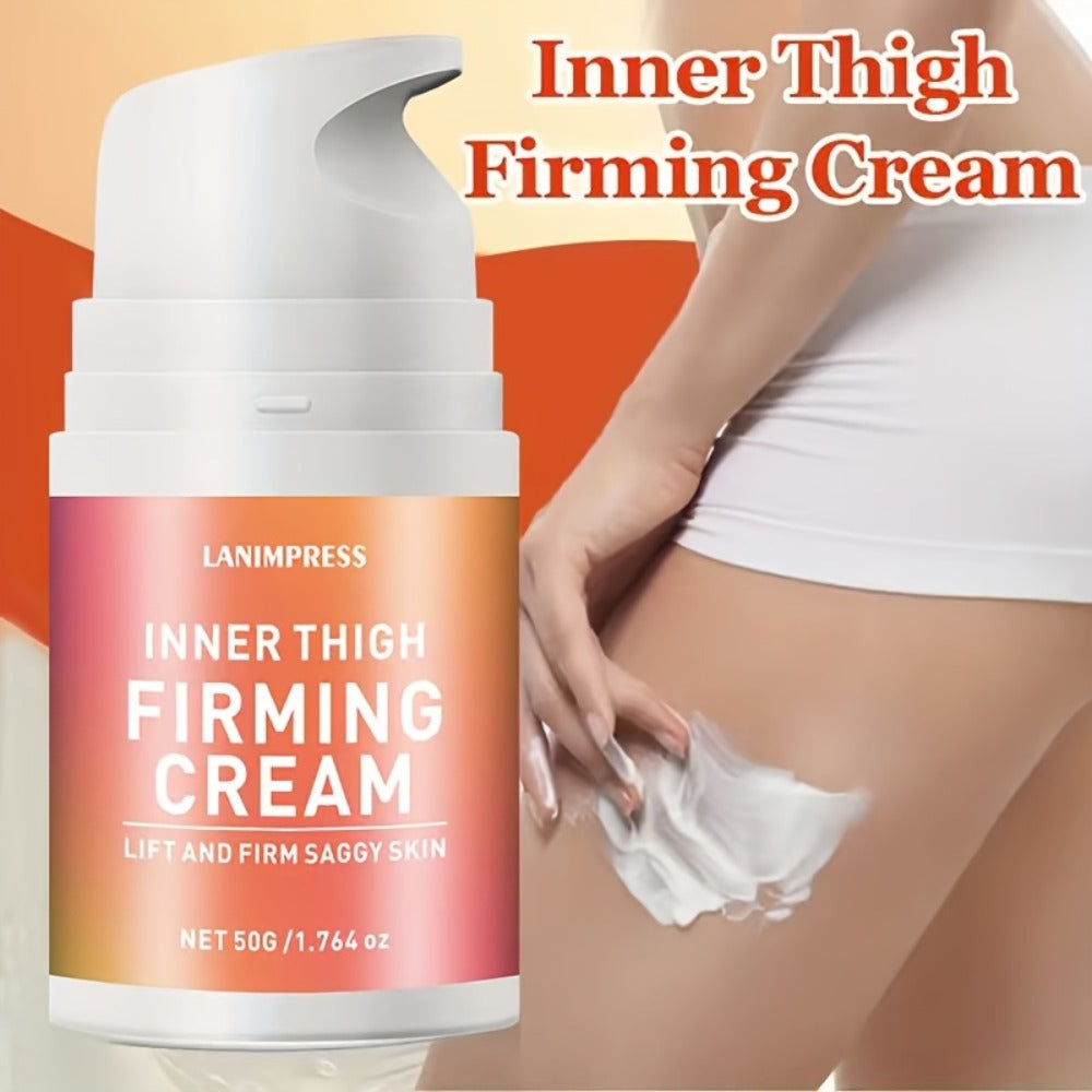 7.76oz Unisex Inner Thigh Firming Cream - Hyaluronic Acid, Honey, Jojoba, Caffeine, Shea Butter & Vitamin E, Unscented Skin Tightening Moisturizer for All Skin Types, Enhances Thigh, Butt & Body Contour, Body Firming Cream for Men And Women