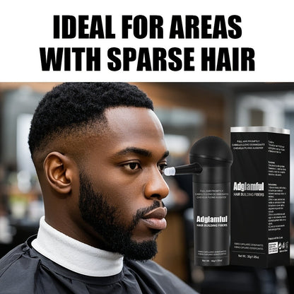 Hair Building Fibers 2-in-1 Kit with Spray Bottle - Thickening Powder for Thinning Hair Fuller Thicker Look Natural Appearance Conceals Hair Loss Suitable All Hairstyles Medium Brown Black