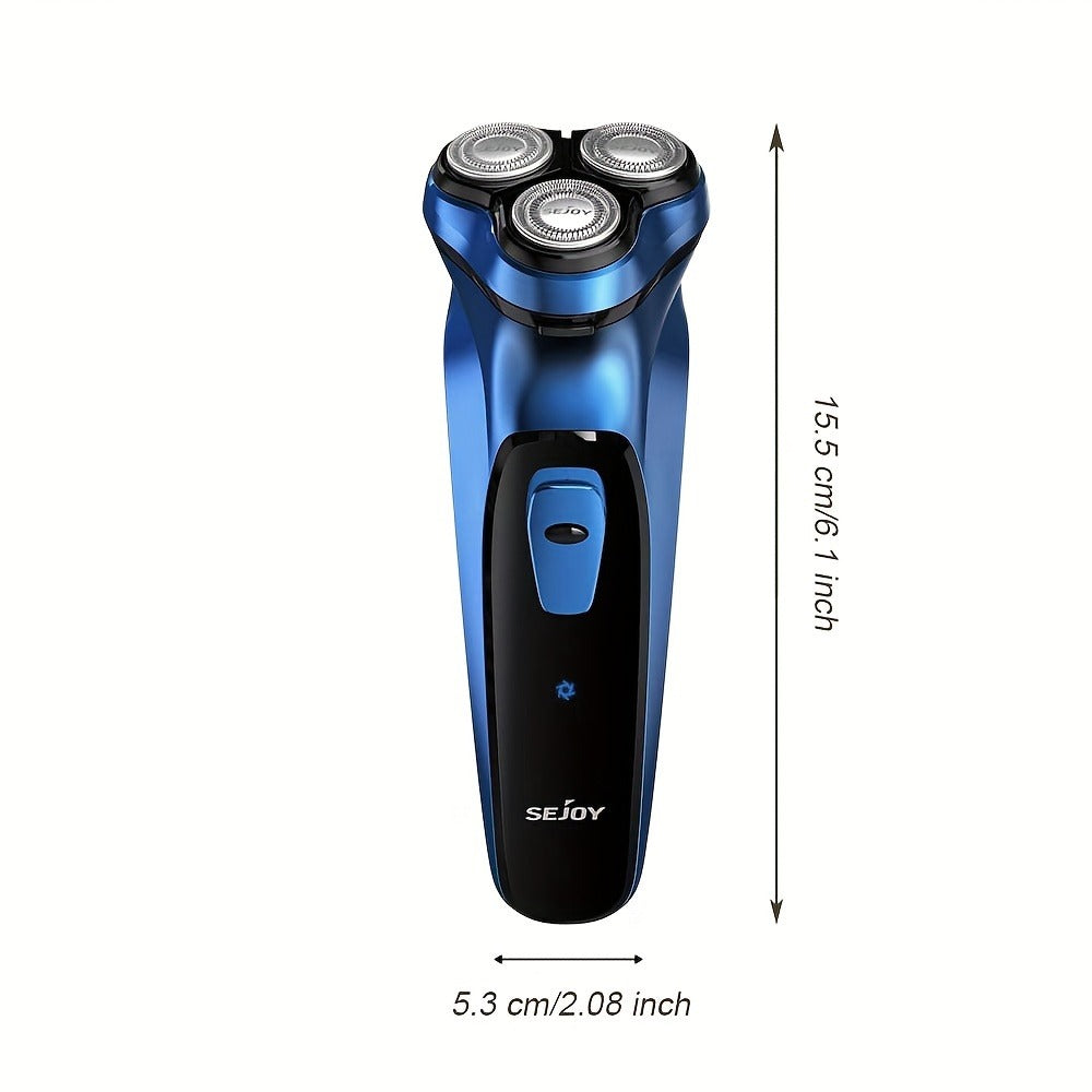 Sejoy Men' Cordless Electric Razor - Fast-Charging Rechargeable - Face Shaver with Washable Heads, Portable Shaving Machine Suitable for Travel & Daily Use - Ideal Gift for Men (Best)