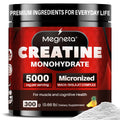 Creatine Monohydrate (Micronized, 5000 Mg Per Serving) - Strength, Power, Recharge, Focus - No Artificial Sweeteners And Flavors - 300 G (60 Servings)