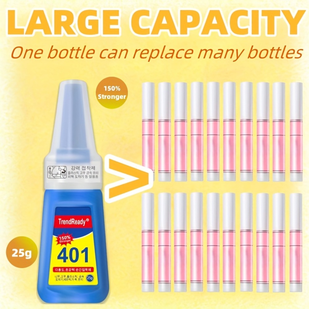 2 Bottles Large Capacity Super Nail Glue | 25G/Bottle Long Lasting, No Lamp Needed, Fast-Bonding, Fast Drying & Waterproof Nail Glue | Extra Hold Nail Glue, Nail Glue for Press on Nails, Fake Nails, Nails Art, Nail Supplies for Women, Nail Glue Set