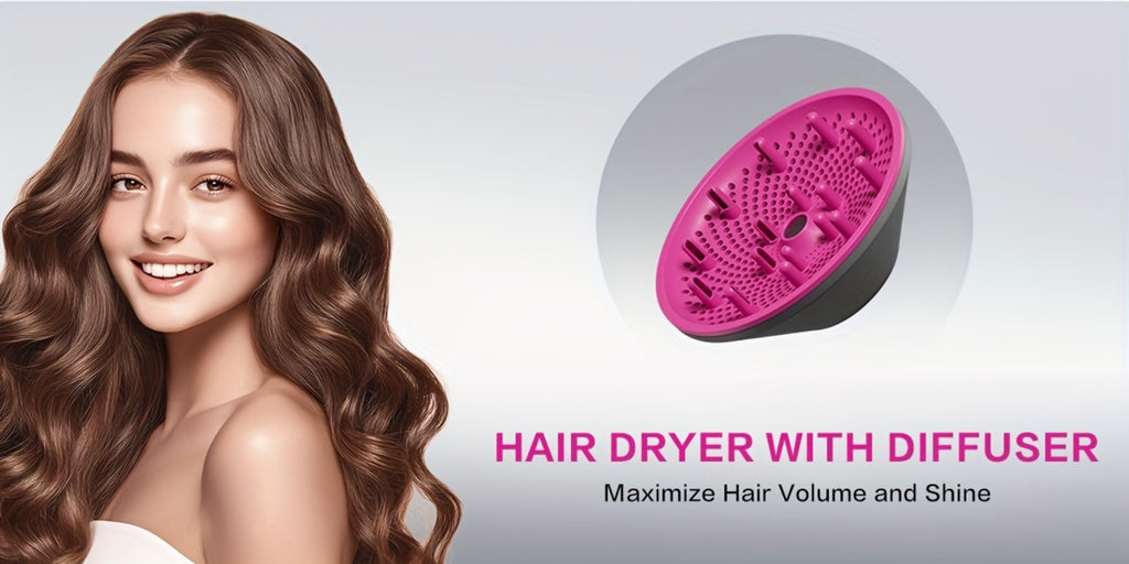 Quick-Drying Hair Dryer Featuring a Diffuser for Curly Hair, 1875W Professional Ionic Blow Dryer Suitable for Both Women And Men, Lightweight And Powerful Portable Hair Dryer Ideal for Travel, Perfect Gift for Friends And Partners