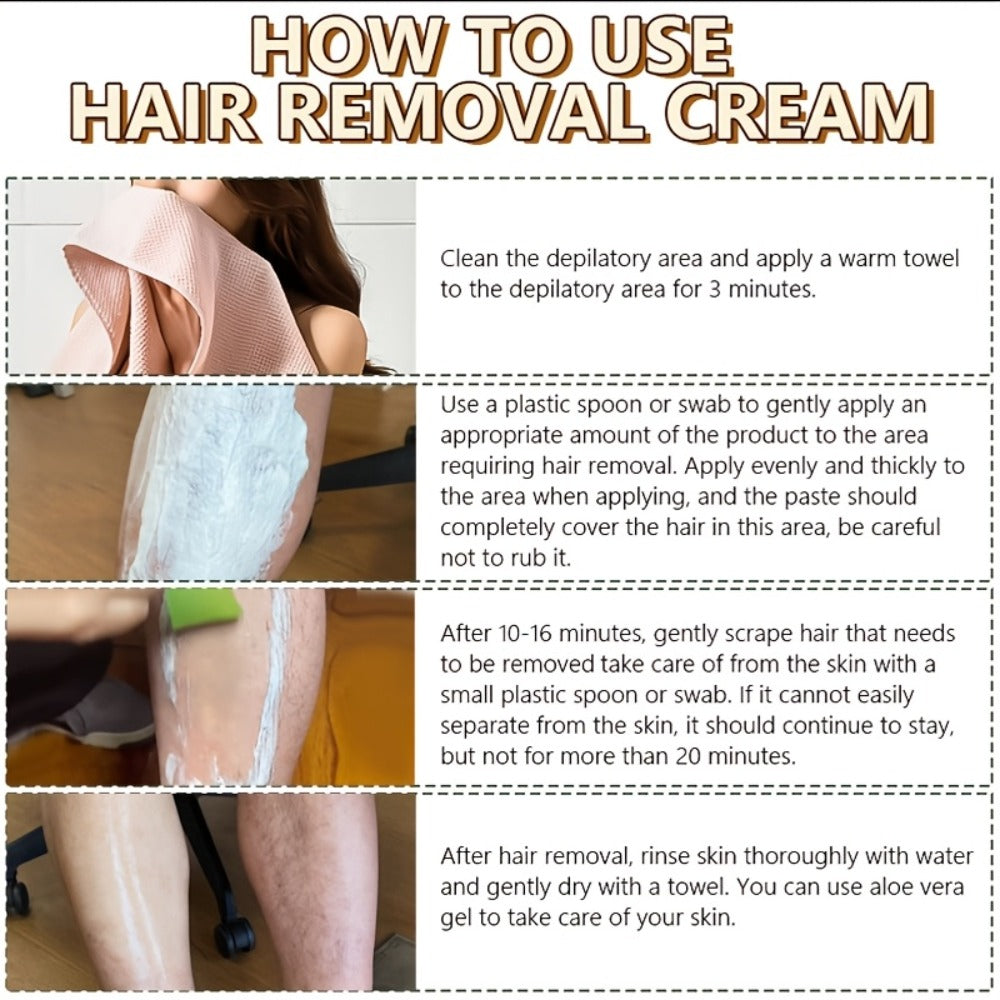50G for Men And Women, Refreshing Hair Removal, Suitable for Hands, Legs, Armpits, Arms And Abdomen Hair Removal, Gentle 5 Minutes Rapid Hair Removal Without Residue, Easy to Have Tender Muscles, Moisturizing Not, Hot