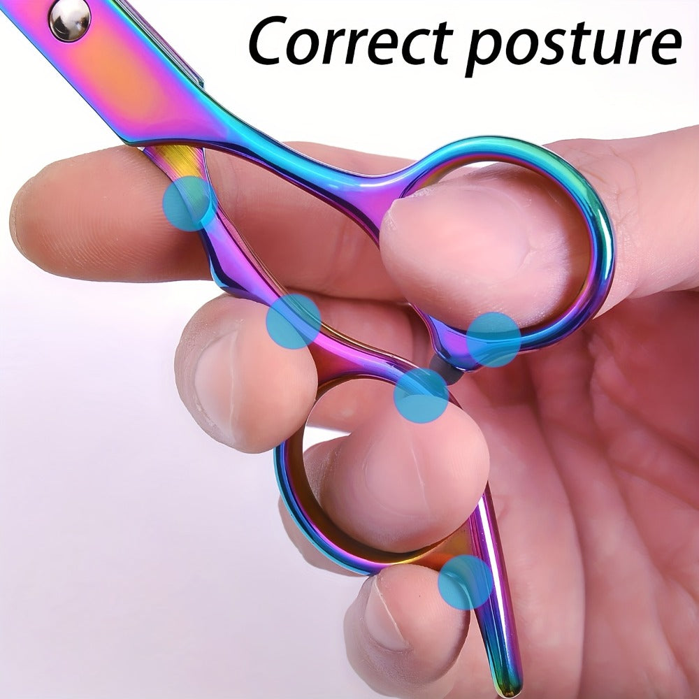 16PCS 6.0" Professional Hair Cutting Scissors - High Screw Diagonal Tail For Precise Flat Cuts, Bangs, And Thinning - Includes Styling Accessories And Tools For Salon-Quality Results Hair Cut Blending Salon Scissor For Men Women