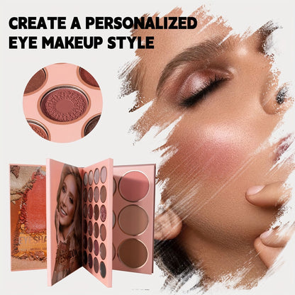 Makeup Palette Book Style Eyeshadow Blush Highlighter All-in-One Folding Palette 3-Layer 4-Layer Multifunctional Face Eye Makeup Kit Holiday Gift Set