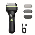 Rechargeable Electric Foot Remover with 3 Grinding Heads - Electronic Foot File, LCD Display & Portable Pedicure Suitable for Dead Skin Removal, Ideal for & - Ideal Gift for Athletes,, (No Adapter)