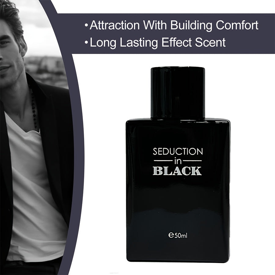 Men's Elegant Long-Lasting Eau De Toilette - Woody Scent, Propylene-Free -Based Cologne Suitable for Dates,, Gym & Travel - Ideal Gift for Him, 50ml/1.7fl.oz Liquid Cologne for Men