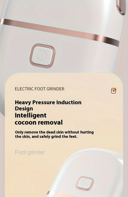 Electric Foot Callus Remover Rechargeable Pedicure Tool 2 Roller Heads Portable Dead Skin Scrubber for Smooth Soft Feet Home Professional Foot Care Kit