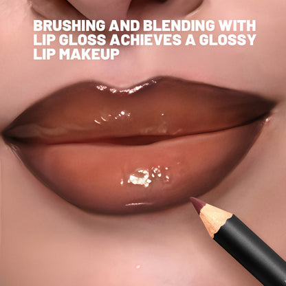 Lip Gloss & Lip Liner Set - Hydrating Water-Gloss Finish with 3D Precision Liner | Dewy Moisturizing Lip Duo for All Occasions | Versatile Makeup Gift for Women