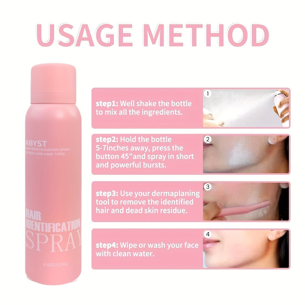 Facial Hair Removal Spray Squalane Conditioning Shaving Spray Alcohol Free Uniform Spray Head Face Body Moisturizing Pale Beige with Razor Blades Set