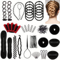 81pcs Set of Hair Curler and Braiding Tool Suit Clip Meatball Head Donut Hair Pulling Pin Bridal Hair Braiding Device Bridal Hair Accessories Styling Braided Hair Braiding Device Headdress