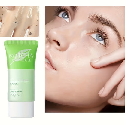 Matcha Peeling Gel Face Scrub Tea Tree Salicylic Acid Exfoliating Moisturizing Alcohol Free All Skin Types Facial Exfoliator 60g 2pcs