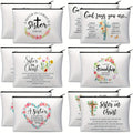 12pcs Sisters in Christ Makeup Bags Christian Gifts for Women Christian Secret Sister Cosmetic Bags Inspirational Religious Valentine Mother'S Day Birthday Gift for Best Friends