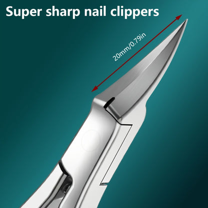 Nail Clippers for Thick Nails — 4CR13 Stainless Steel Professional Cuticle Scissors | No-Shelter Open Design, Extended Blade | Precision Ingrown Nail & Dead Skin Trimmer | Nail Art Tool for Men & Women