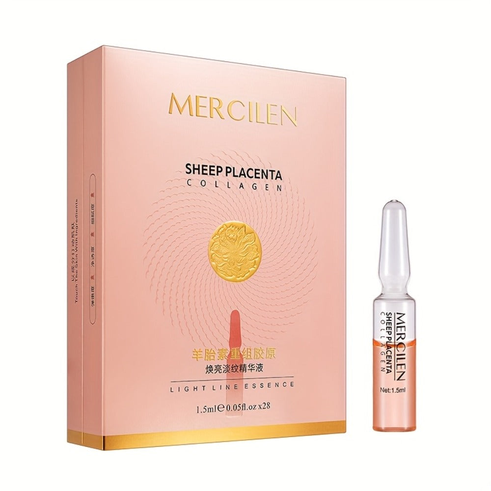 Mercilen 1.42oz Hydrating Serum with Glycerin & Collagen - Alcohol-Free Light Beige Care for Normal to Sensitive Light Beige, Moisturizing & Brightening, Fragrance-Free, Unisex Skincare, Skincare Routine, Sleek Packaging, Alcoholfree Formula