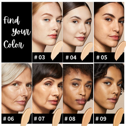 Concealer & Highlighter Set 2 Pcs - Buildable Coverage Liquid Concealer with Contour Stick, Hydrating Pore-Minimizing Long-Lasting Formula for Blemishes & Dark Circles