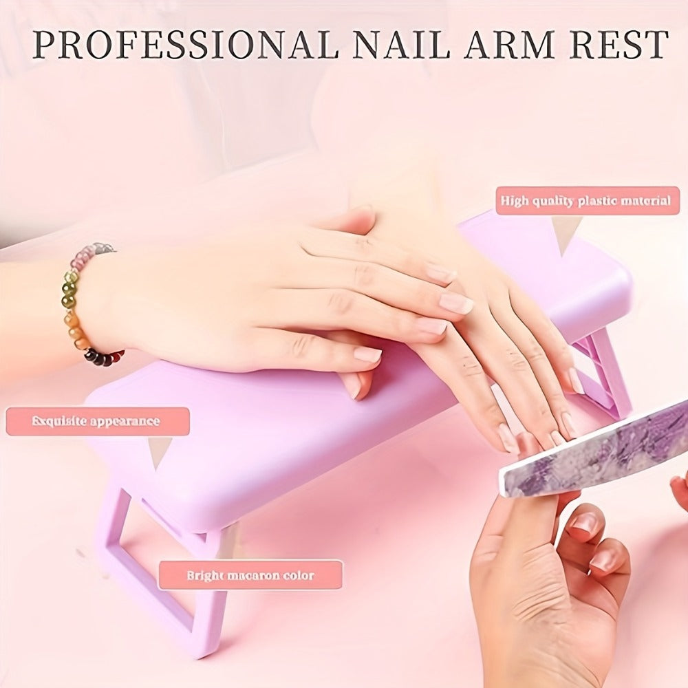 1pc Folding Nail Armrest, Nail Technician Hand Support - Salon Wrist Bracket - Nail Pillow - Nail Pillow Armrest - Portable Scaffold - Nail Station Essentials