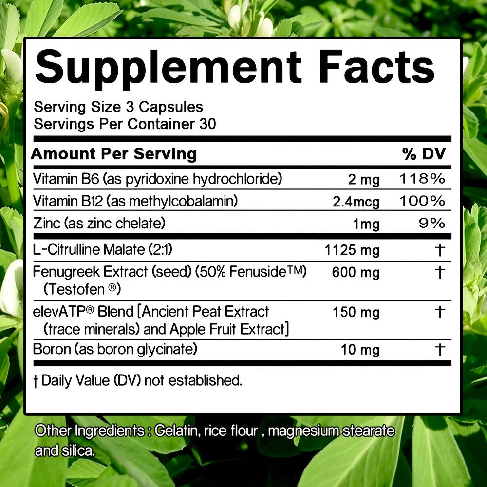 Total-T Dietary Supplement, Testo Erone Formula - Supports Overall Health And Daily Vitality for Men - 90 Capsules