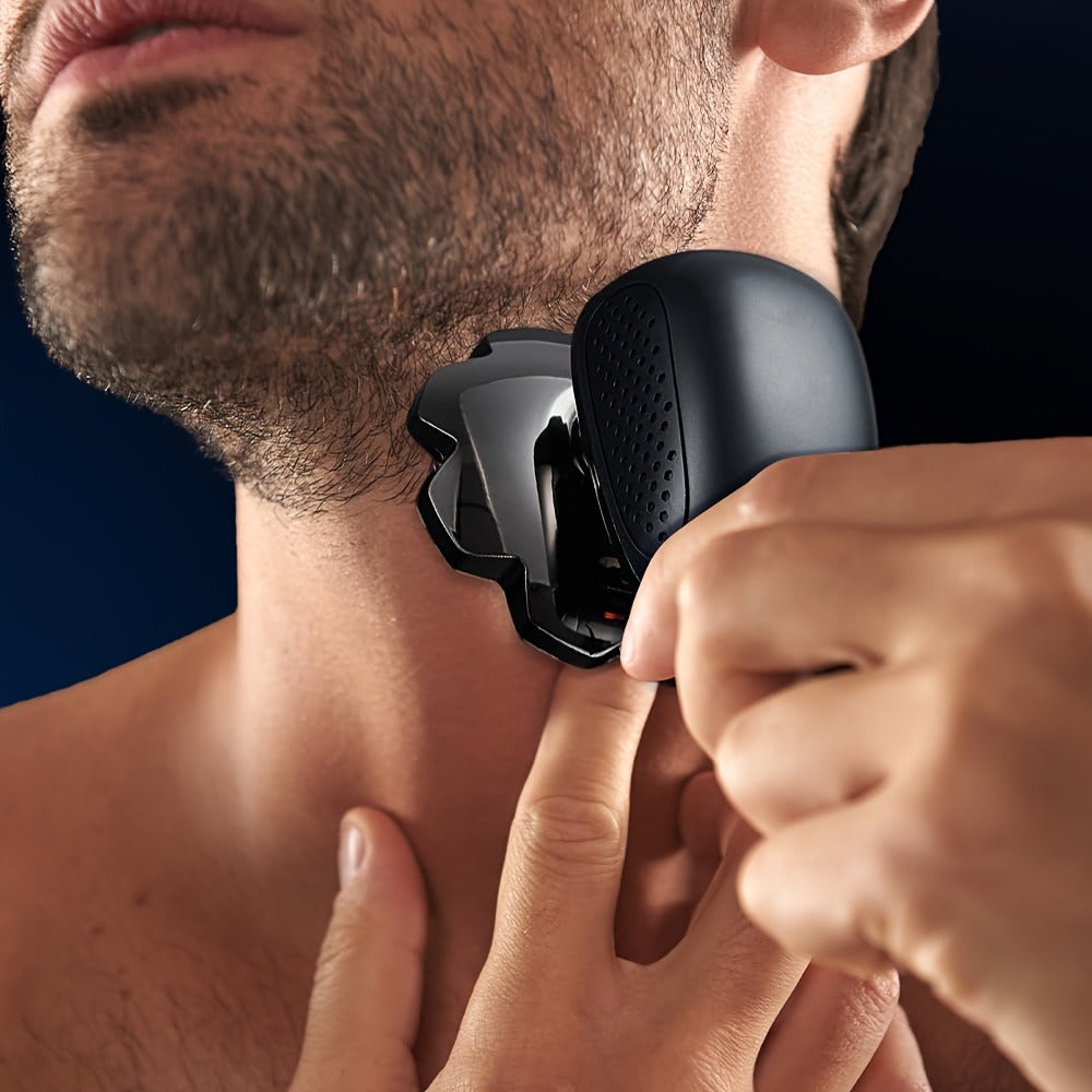 Electric Shaver for Men, Designed for Bald Individuals, Featuring a 5-In-1 Razor Suitable for Both Dry And Wet Shaving. It Comes with a 7D/9D Floating Head And Detachable Magnetic Blades, Making It an Ideal Gift for a Father Or Partner