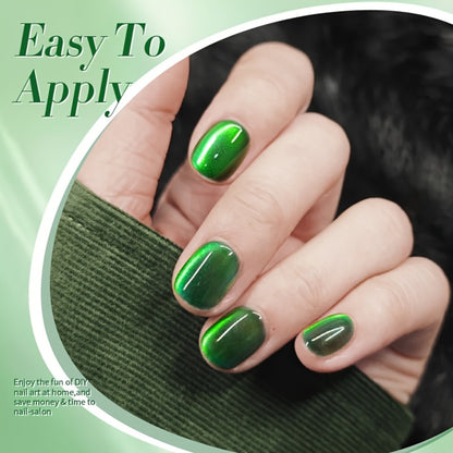 Cat Eye Gel Nail Polish Imperial Green Magnetic Shimmer Effect Soak Off LED UV Long Lasting 30 Days DIY Manicure Nail Art 10ml BORN PRETTY MY269