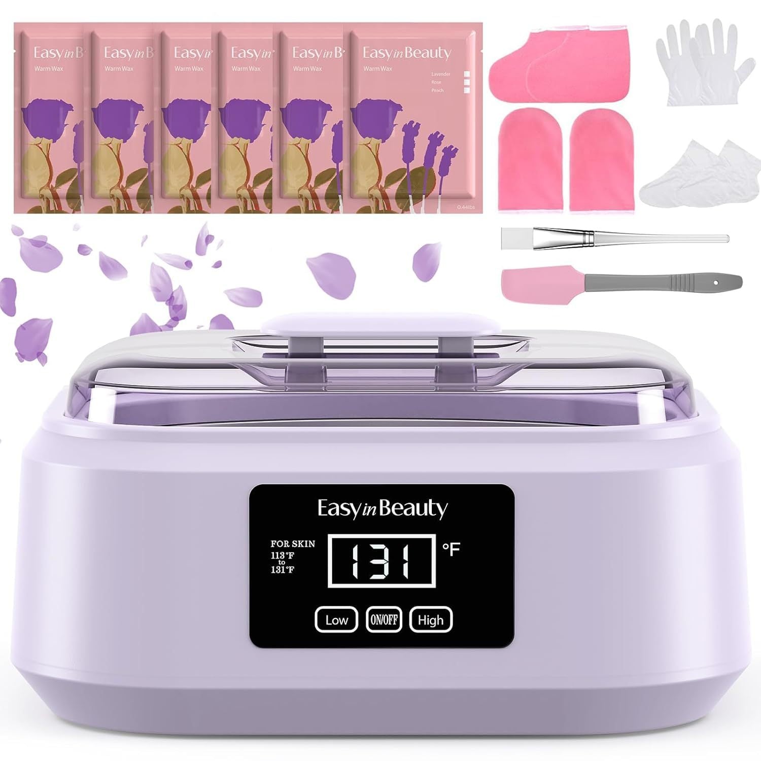 Paraffin Wax Machine for Hand and Feet, Touchscreen 3000ml Paraffin Wax Warmer with 6 Packs Wax (2.64 lbs), Paraffin Hot Wax Spa, Paraffin Bath for Home Use