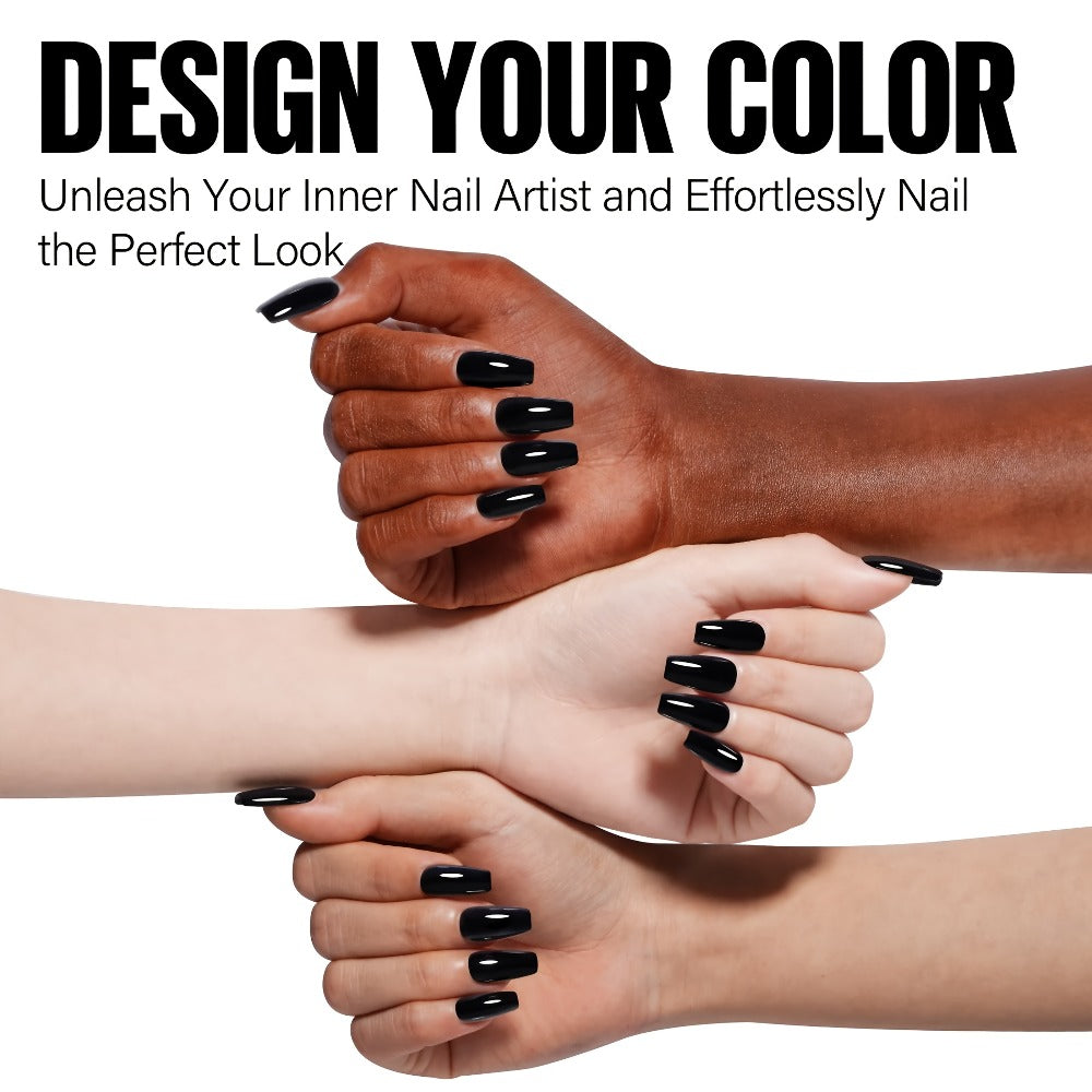 MISS MISIDY 0.54oz Pure Black & White Gel Nail Polish - Odorless, Durable Manicure & Pedicure Solution, Easy Application for Professional End, Nail Gel Polish, Essential for Manicure, Elegant Nail Design, Scentless Formula