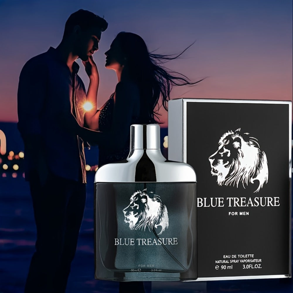Arabian Oud Perfume Unisex - Dubai Luxury Woody Fragrance 3.38 oz Long Lasting Middle East Scent, Limited Edition Blue Treasure Cologne Gift for Men and Women