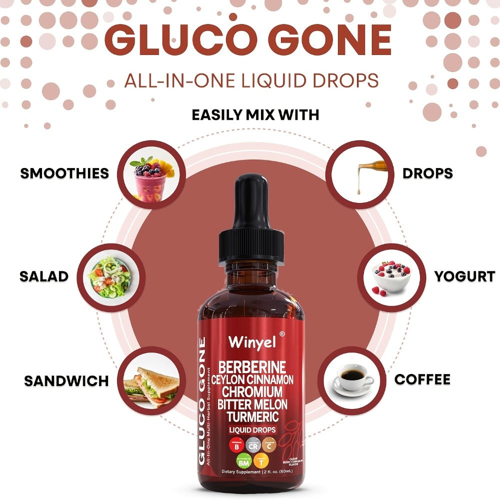 2.03oz Ceylon Cinnamon Berberine Liquid Drops Supplement with Bitter Melon Extract, Glucomannan, Gymnema, Chromium, Turmeric, Panax Ginseng | Vegan Dietary Fiber Supplement | Local Warehouse, Faster Shipping, Food, Family Gift & Halloween