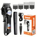 Men'S Professional Hair Clippers, And Rechargeable Electric Trimmer, Made with an ABS Body, Featuring a 900Mah Lithium Battery, USB Charging Capability, an LCD Display, And Comes with Limiting Combs And a Cleaning Brush