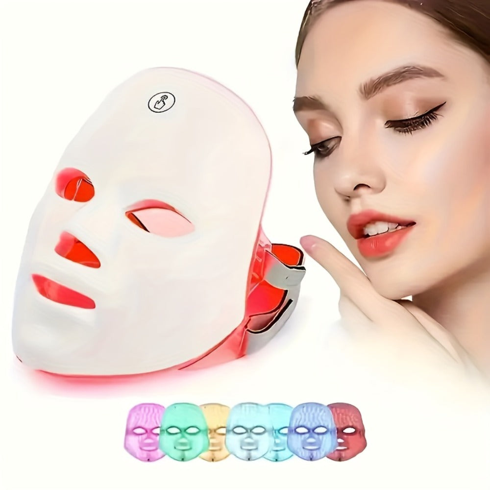 7-color Facial Beauty Device, Portable At-home Skincare Tool With USB Charging. Lovely Gift Choice For Girlfriends And Valentine'S Day.