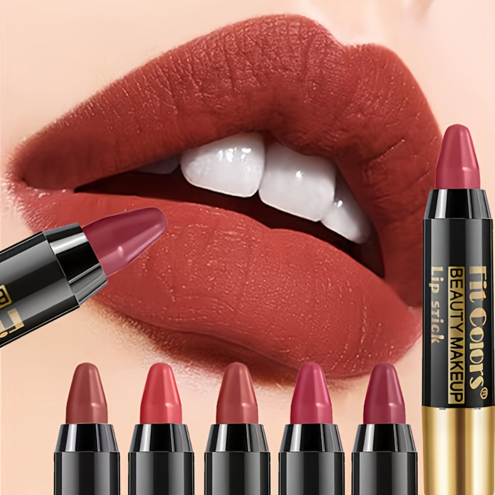 Crayon Lipstick Set 6 Pack Glossy Moisturizing Lip Color – Long-Lasting Nourishing Formula, Easy Apply Lip Crayon for Women & Girls, All Skin Types, Versatile Shades for Everyday & Date Night