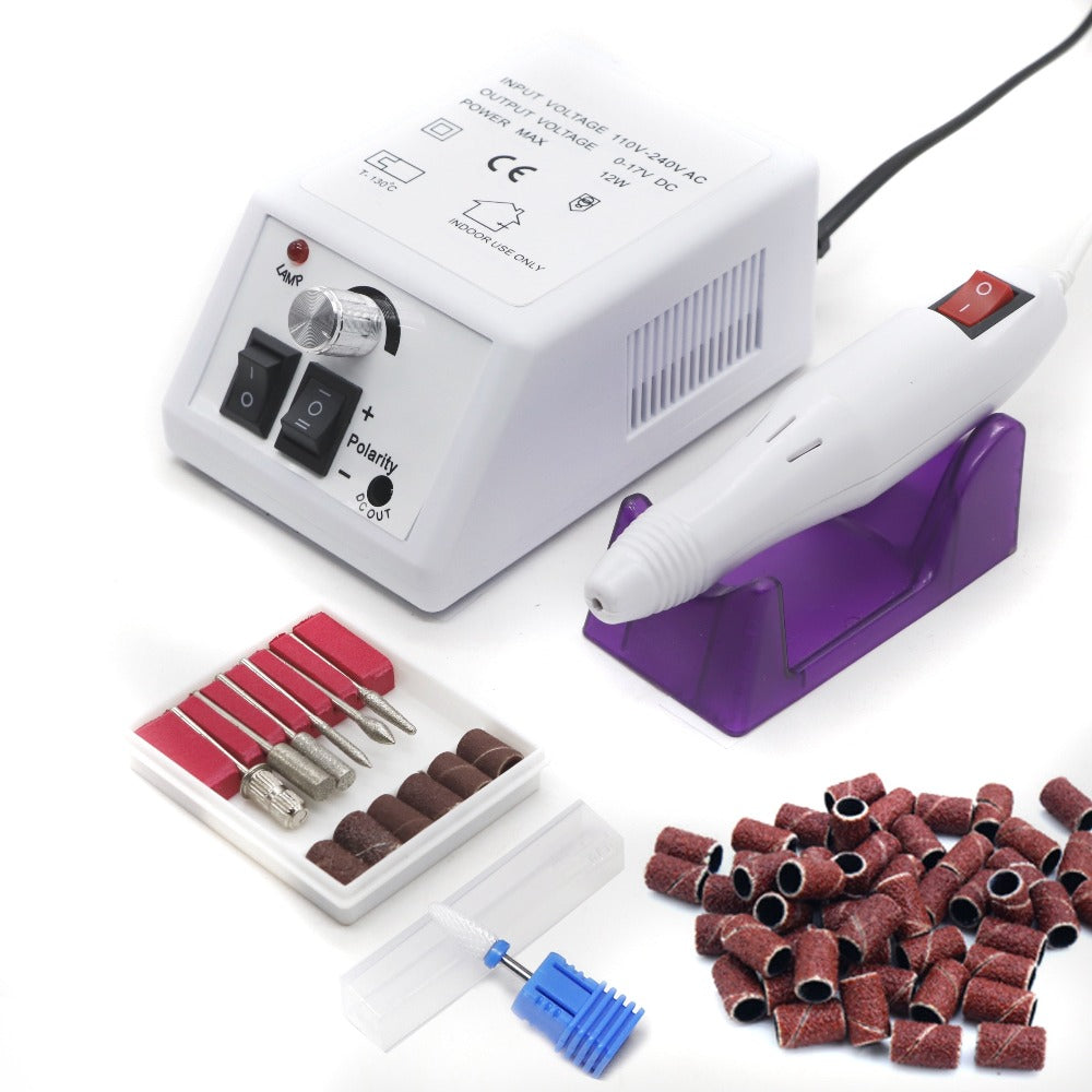 20000RPM Electric Nail Machine Desktop Equipment with Milling Cutters Bits Set Gel Cuticle Armor Removal Pedicure Manicure Tool Professional Electric Nail Drill Milling Machine for Manicure Pedicure Files Tools Kit Nail Polisher