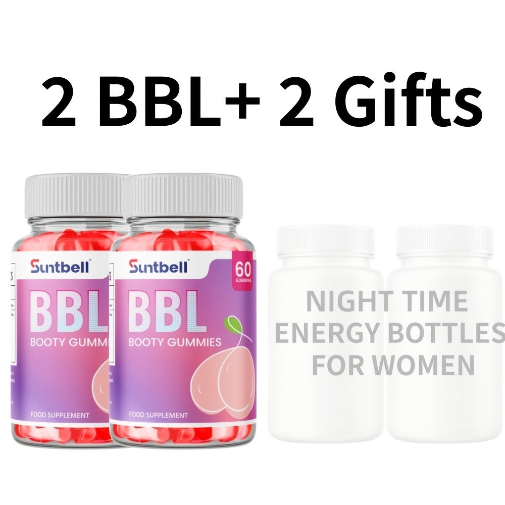 BBL Booty Gummies With Saw Palmetto And Wild Yam, Support Natural Curves, Peach Shape Hips And Feminine Silhouette, Plant-Based Formula For A Fuller, Rounder Look