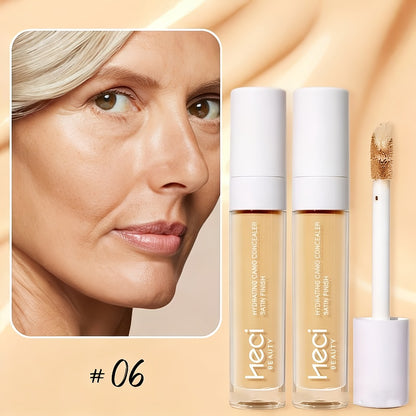Concealer & Highlighter Set 2 Pcs - Buildable Coverage Liquid Concealer with Contour Stick, Hydrating Pore-Minimizing Long-Lasting Formula for Blemishes & Dark Circles
