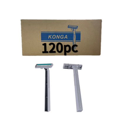 Disposable Razors 120 PCS Double Blade Stainless Steel Shaving Razor Bulk Pack - Smooth Close Shave for Men & Women Body Face Leg Hair Removal
