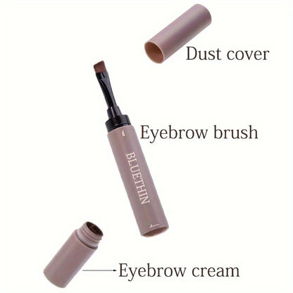 Waterproof Eyebrow Pencil Dual-Ended Smudge-Proof Long-Lasting Brow Definer with Angled Tip Flat Tip Spoolie Brush Precise Outlining Filling 2pcs 4pcs Set