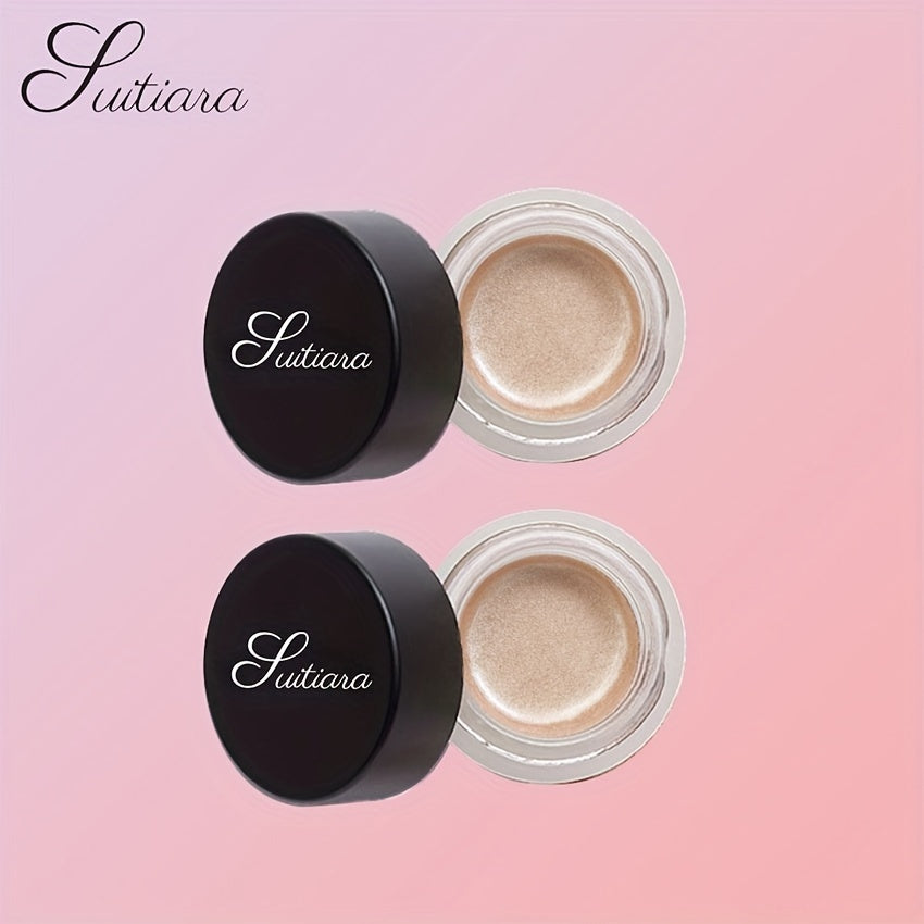 Jelly Eyeshadow 2pcs Shimmer Gel Single Color Sunset Copper High Gloss Long Lasting Fade Resistant Eye Makeup for Women Party Holiday Glam