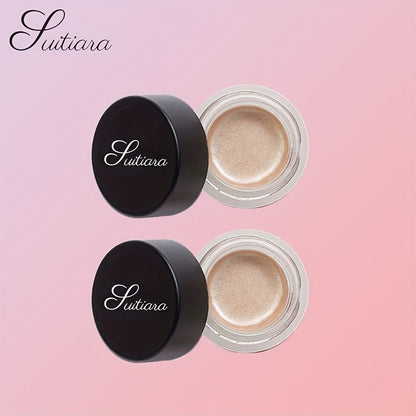 Jelly Eyeshadow 2pcs Shimmer Gel Single Color Sunset Copper High Gloss Long Lasting Fade Resistant Eye Makeup for Women Party Holiday Glam