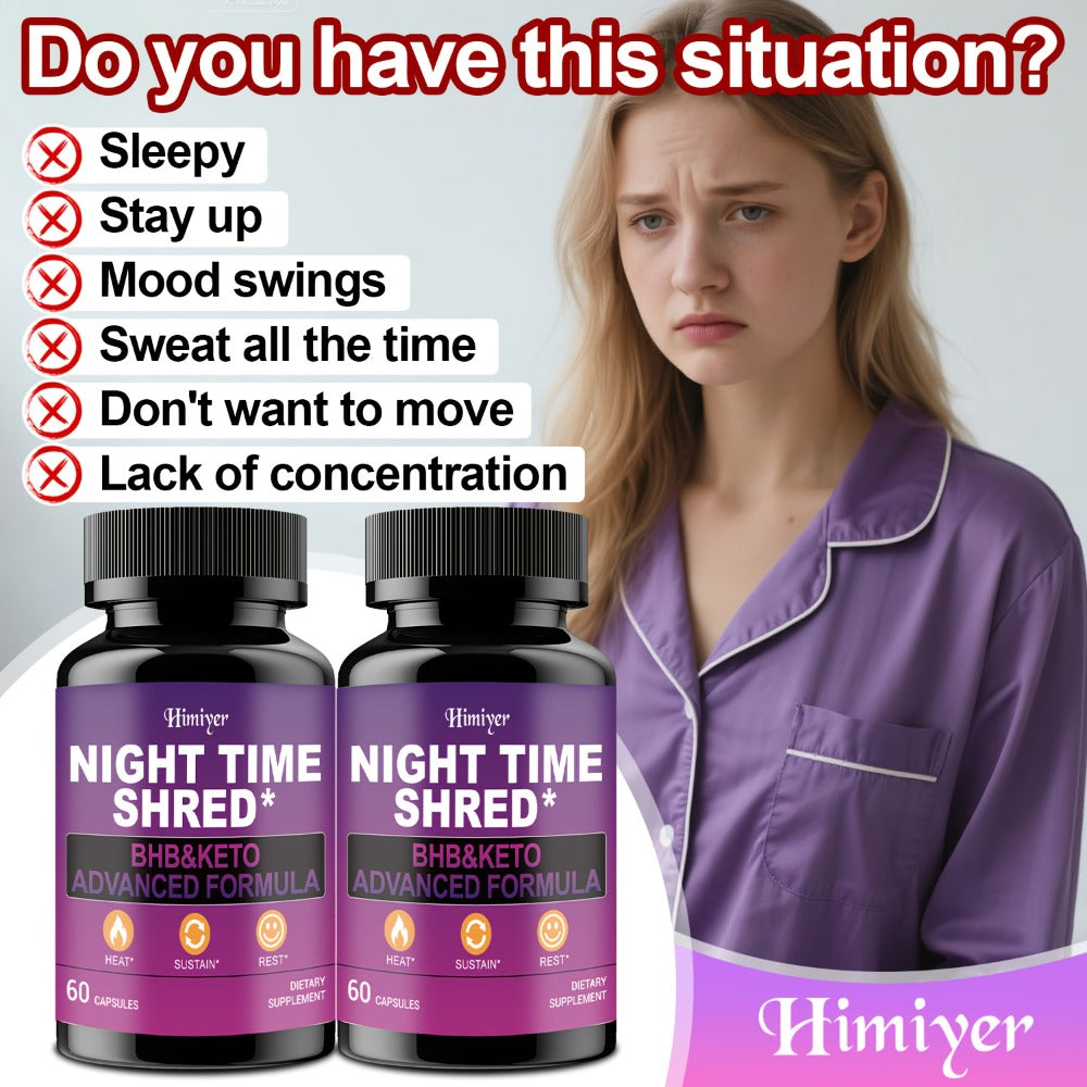 Buy 2 Get 1 Free - NIGHT TIME SHRED Mask - Contains 22% Caffeine, Goji Berries, And Dandelion Root Stems to Help Metabolism And Shape Your Ideal Body - Sleep, Stress, Antioxidants.