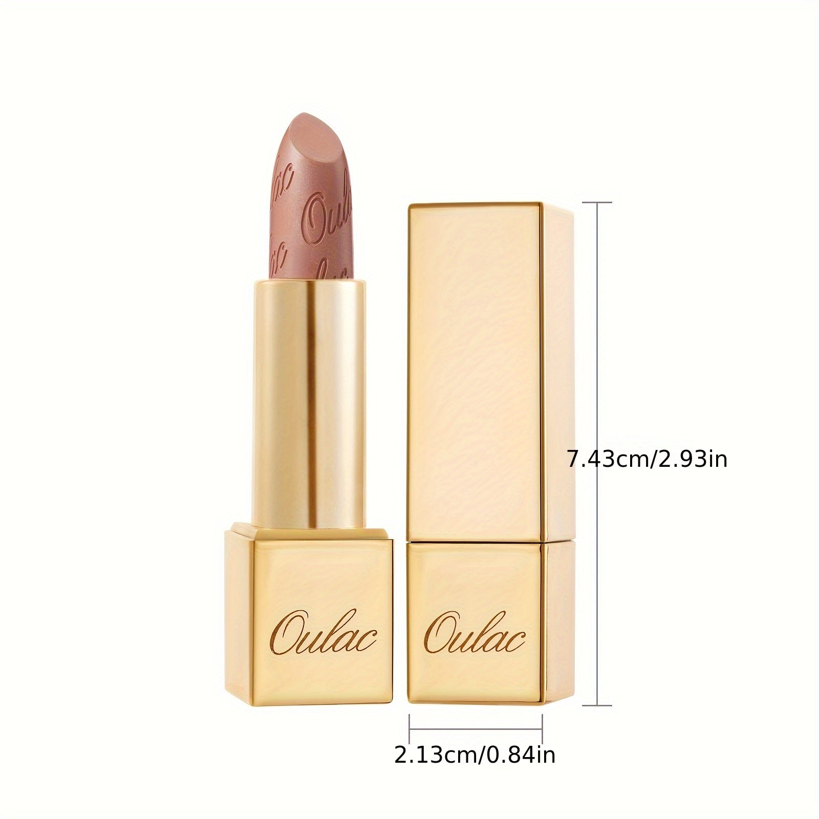 Oulac Metallic Lipstick 3pcs Set, 24-Hour Smudge-Proof & Transfer-Resistant Lip Color, Lightweight Texture, Full-Coverage Lips Makeup, Valentine's Day Gift for Girlfriend, 12.9G/0.45oz
