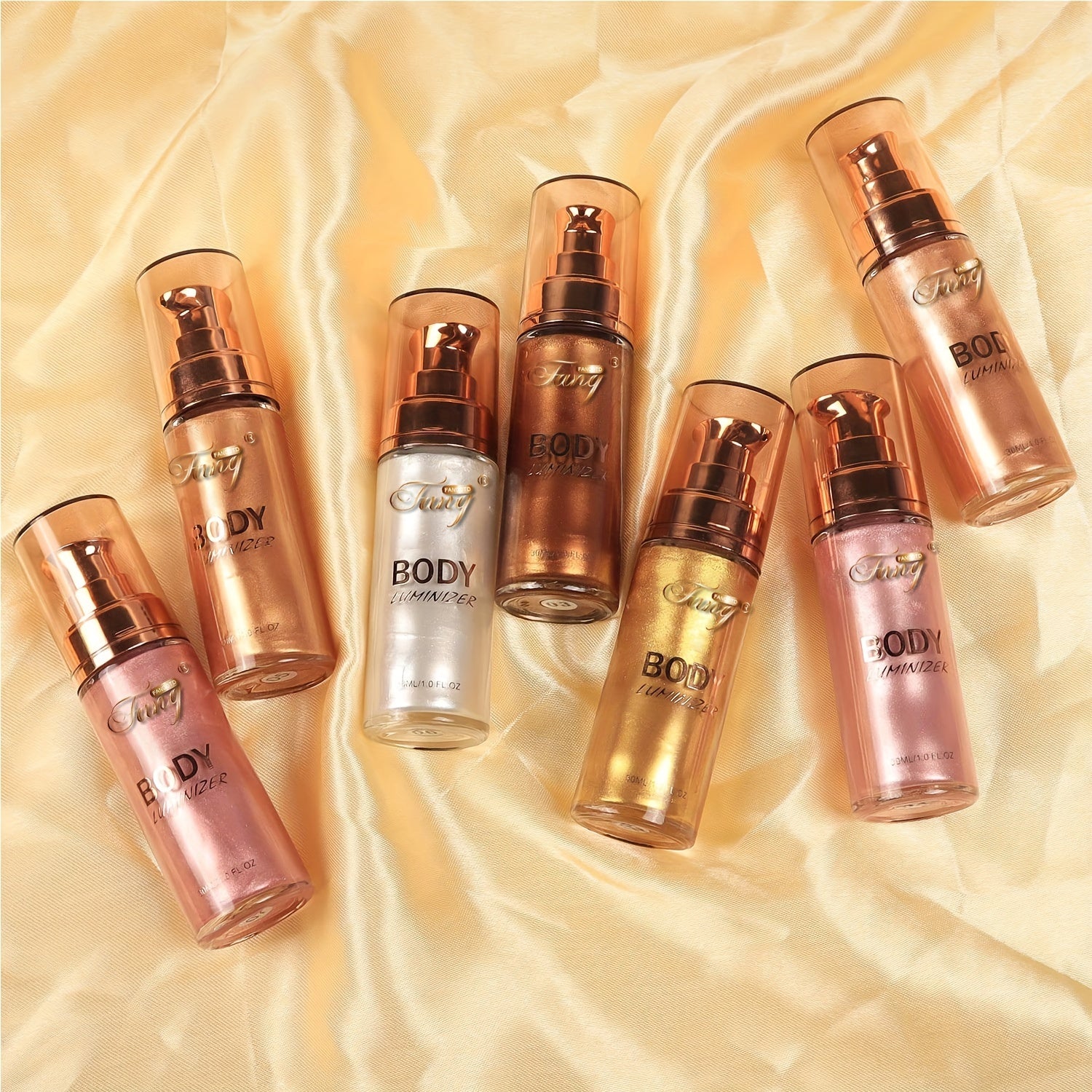 Set of Two Liquid Luminizers That Provide a Moisturizing Shimmer for Both Face And Body, Perfect for Summer Makeup As an All-In-One Highlighter