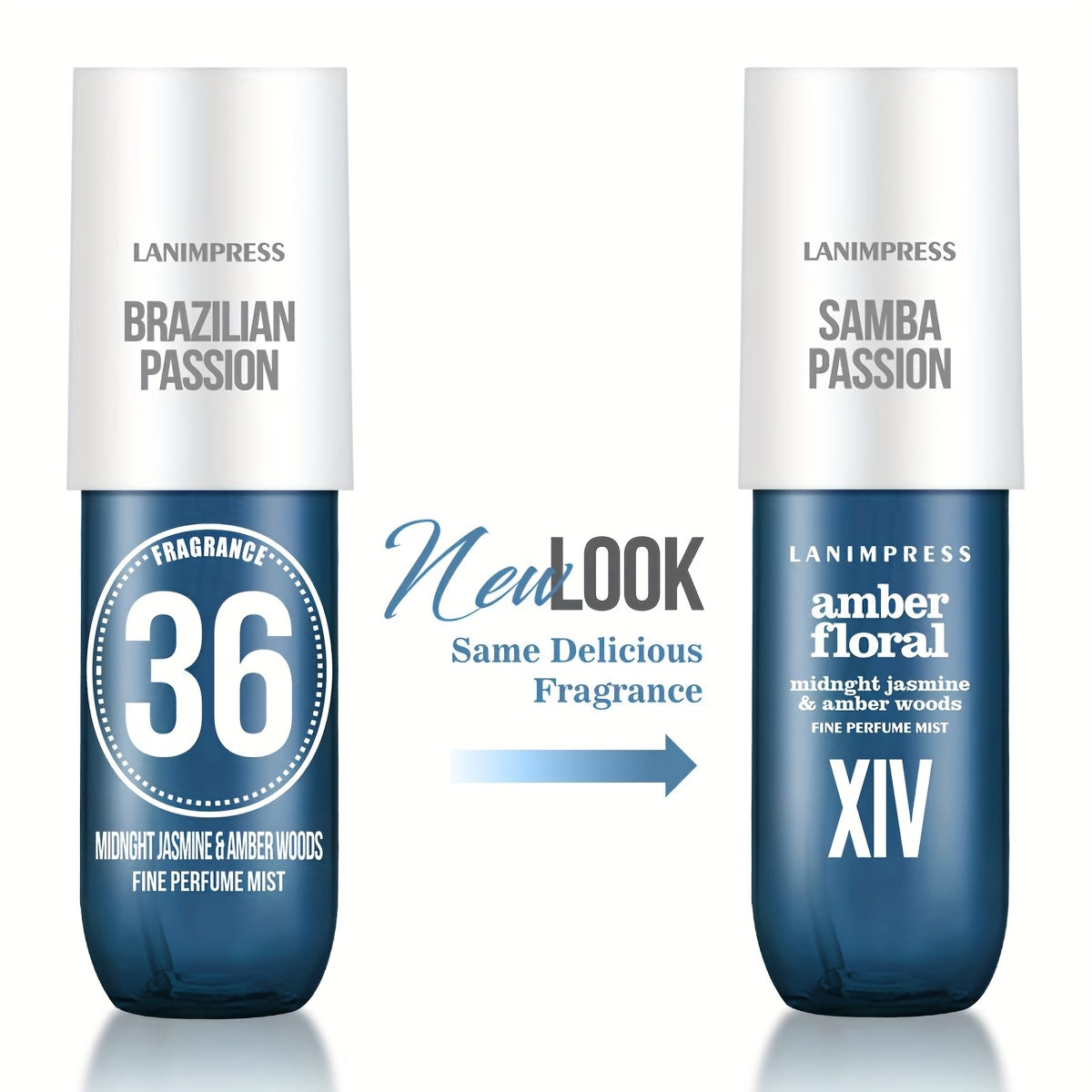 3.0 FL OZ NEW Look Samba Passion Body & Hair Fine Perfume Mist With Amber Floral Notes Perfect For Halloween Christmas Valentine'S Day Gift Or Everyday Wear For The Modern Lady Travel Size Long Lasting Perfume Spray