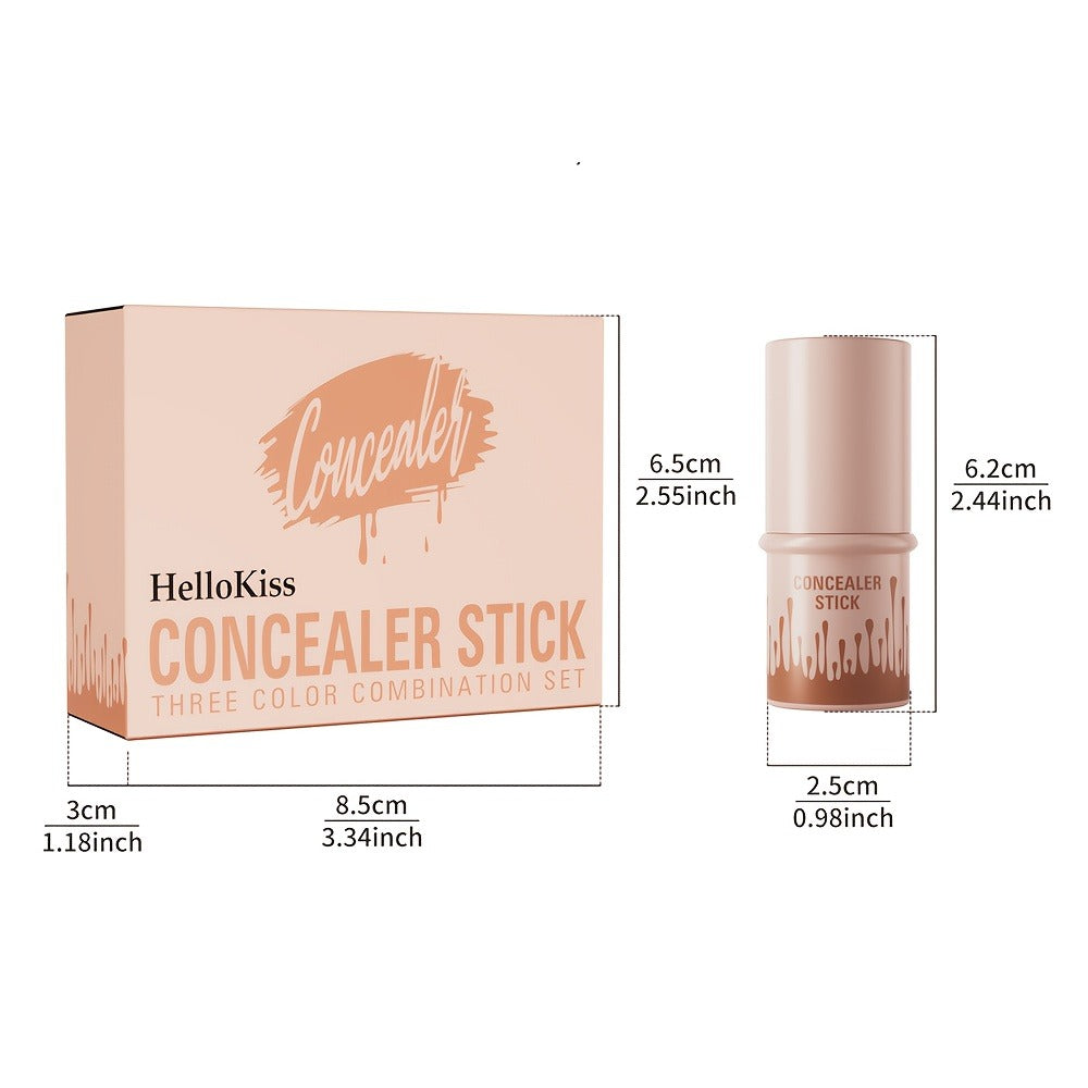 Contour Stick Set 3pcs - Blush Stick, Highlighter Stick & Bronzer Stick Cream Contour Kit, Non-Greasy Waterproof Long-Lasting Makeup for Fair to Medium Skin, Christmas Gift