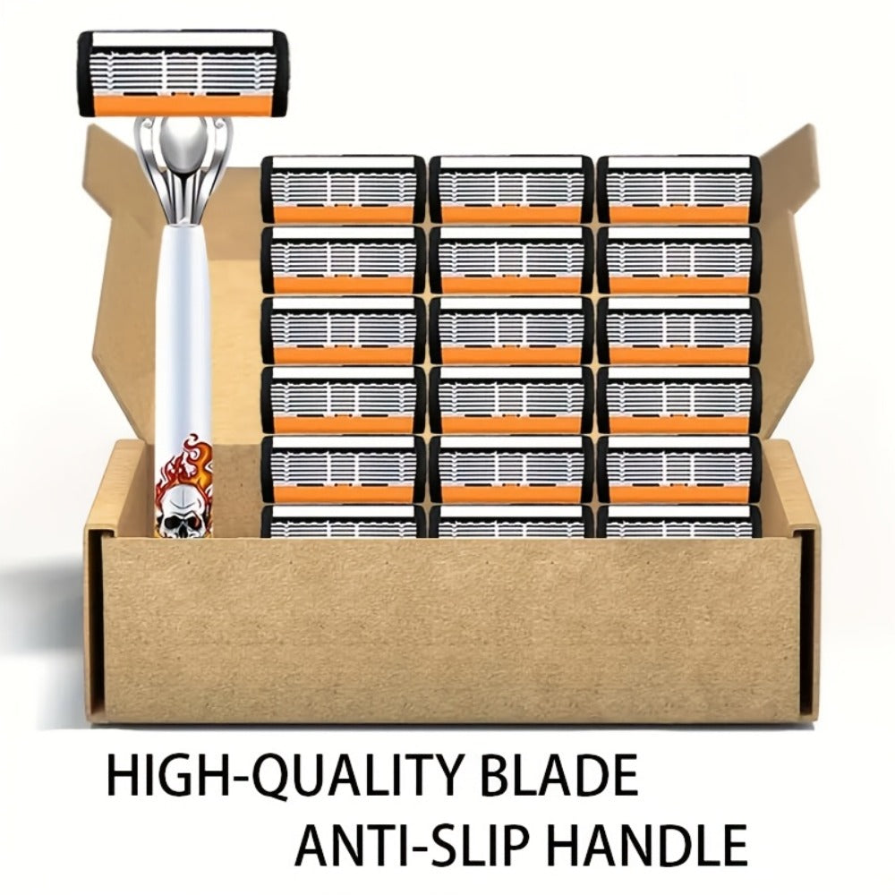 The Traditional Razor for Men Boasts a Comfortable Grip, Sharp And Long-Lasting Stainless Steel Blades, an Enhanced Shaving Experience, And a Remarkably Smooth And -Free Shave. It Is an Essential Grooming for Men