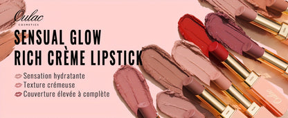 Nude Lipstick Set Oulac Satin Finish - Lightweight Moisturizing Full Coverage Lip Color, Cream-to-Satin Formula, 12g Each, Gift-Ready for Women All Skin Tones (LT-SG Nude Set 2 & 3)