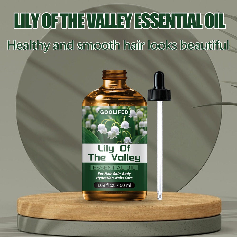 Essential Oil Lily of the Valley Moisturizing & Hydrating - Deep Conditioning Body Hair & Nail Oil No-Methanol Fresh Floral Scent for Dry Skin - Unisex Multipurpose Skin Care Oil 50ml 1.69fl oz