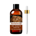 Sandalwood Essential Oil, 100ml/3.38fl.oz, 100% Pure Care Grade for Nail, Hair & Skin Care, Massage, Moisturizing Massage Essential Oil for Men & Women, Meditation Gift, Perfect Christmas Gift