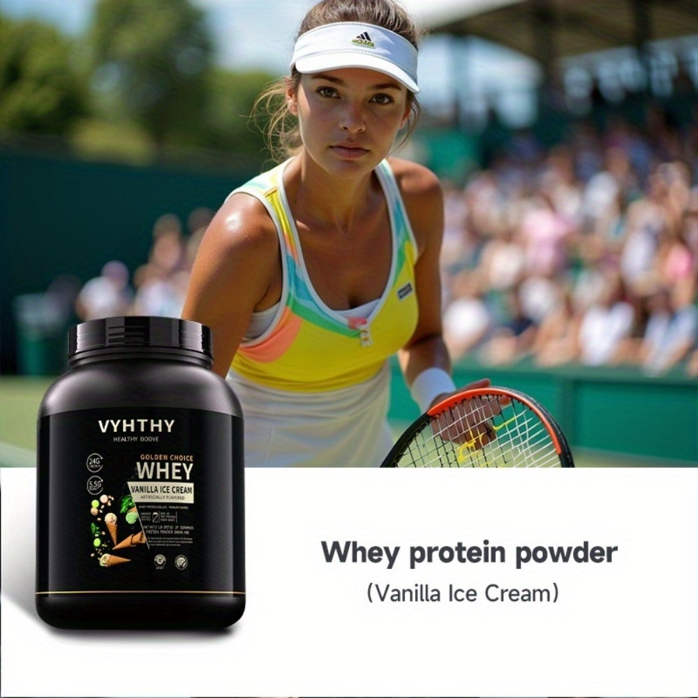 VYHTHY Whey Protein Powder, Premium Milk Protein Powder, Isolated And Hydrolyzed Blend, Suitable for Sports Nutrition And Daily Use, Contains Bcaas, Low in Carbohydrates, Available in Strawberry, Blueberry, Vanilla