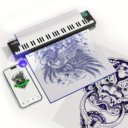 Tattoo Transfer Paper 40 Sheets Peripage Thermal Stencil Paper Ink-Free Fast Imaging A4 High Definition for Tattoo Machine Artists & Beginners
